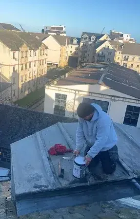 Roof repair work